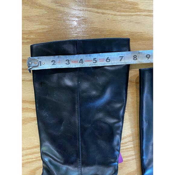 Naturalizer Waylon Women's 9.5 M Black Faux Leather Side Zip Mid-Calf Boots - Picture 8 of 8